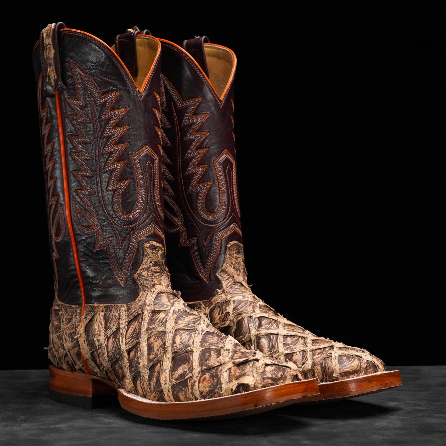 Genuine Rustic Mink Pirarucu - Square Toe