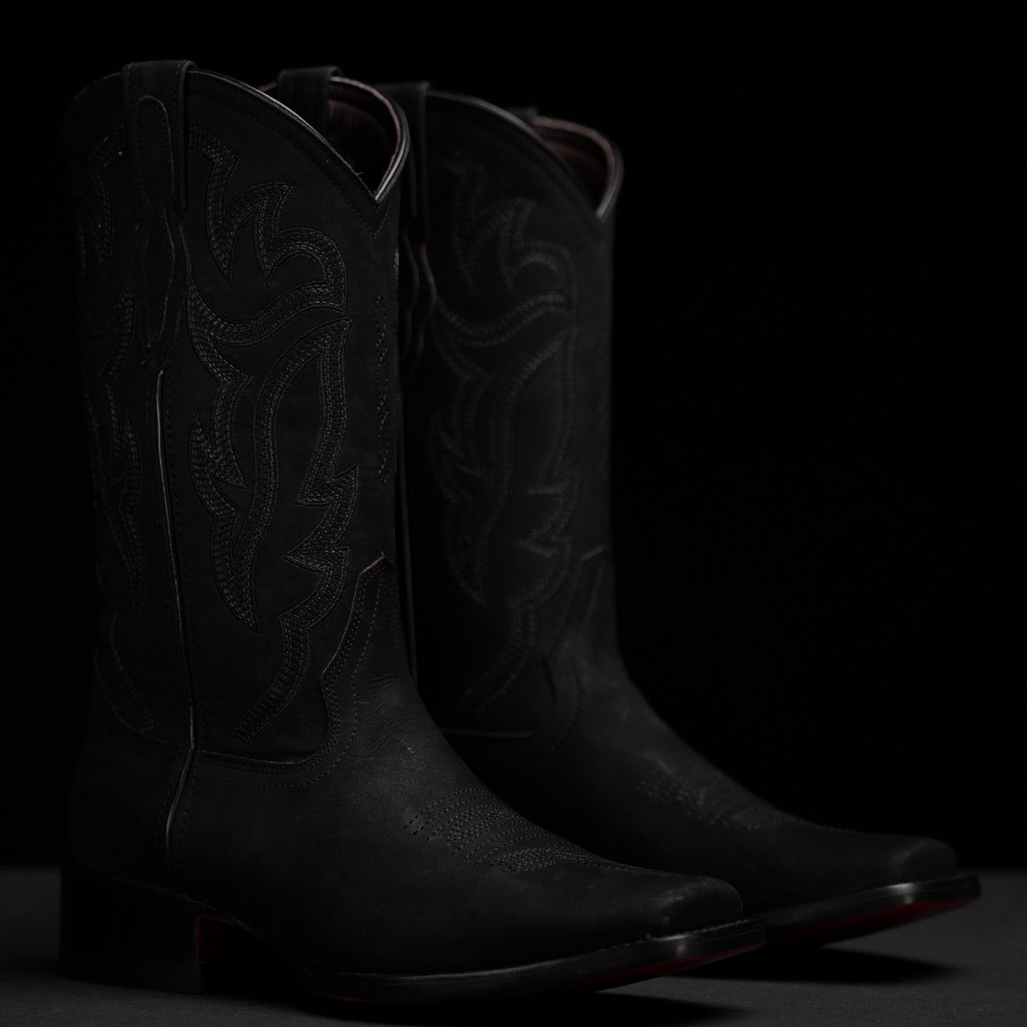 Matte Black Cowhide – Cutter Toe