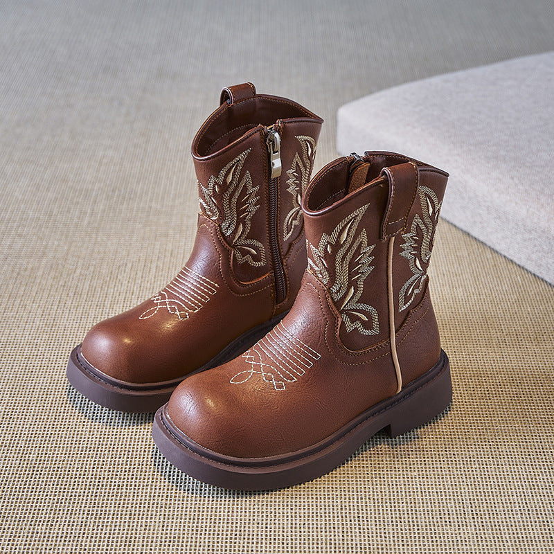 Children's Vintage Embroidered Cowboy Boots