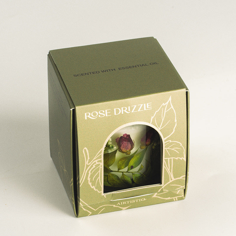 Éclat Botanique – Bougie en Cire de Soja aux Fleurs Séchées