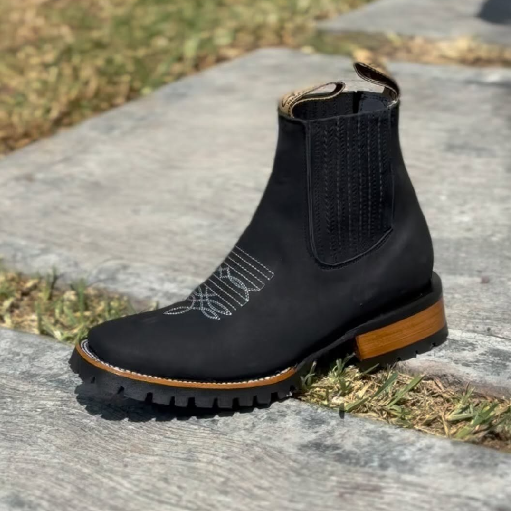 Last Day Promotion-Wild West-Coffee Leather Ankle Boots(Buy 2 Free Shipping️)
