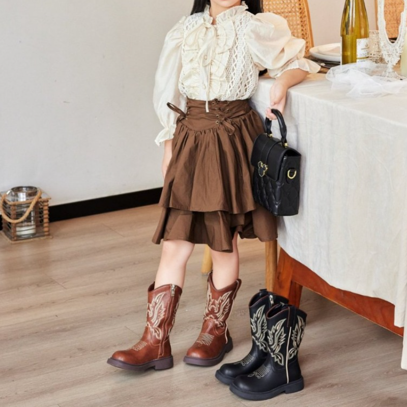 Children's Vintage Embroidered Cowboy Boots
