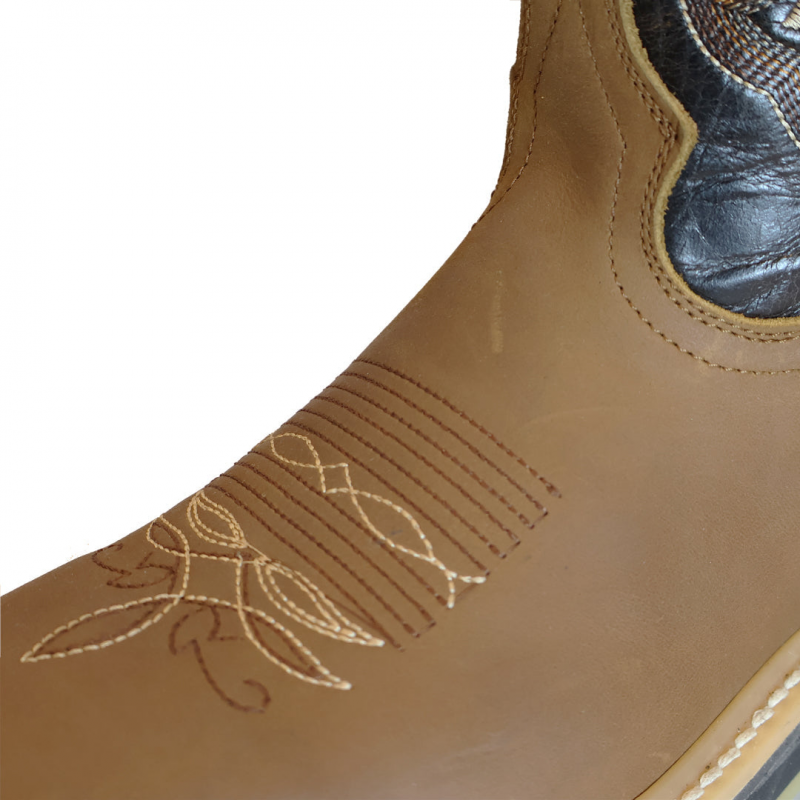 Brown Square Toe Cowboy Boots