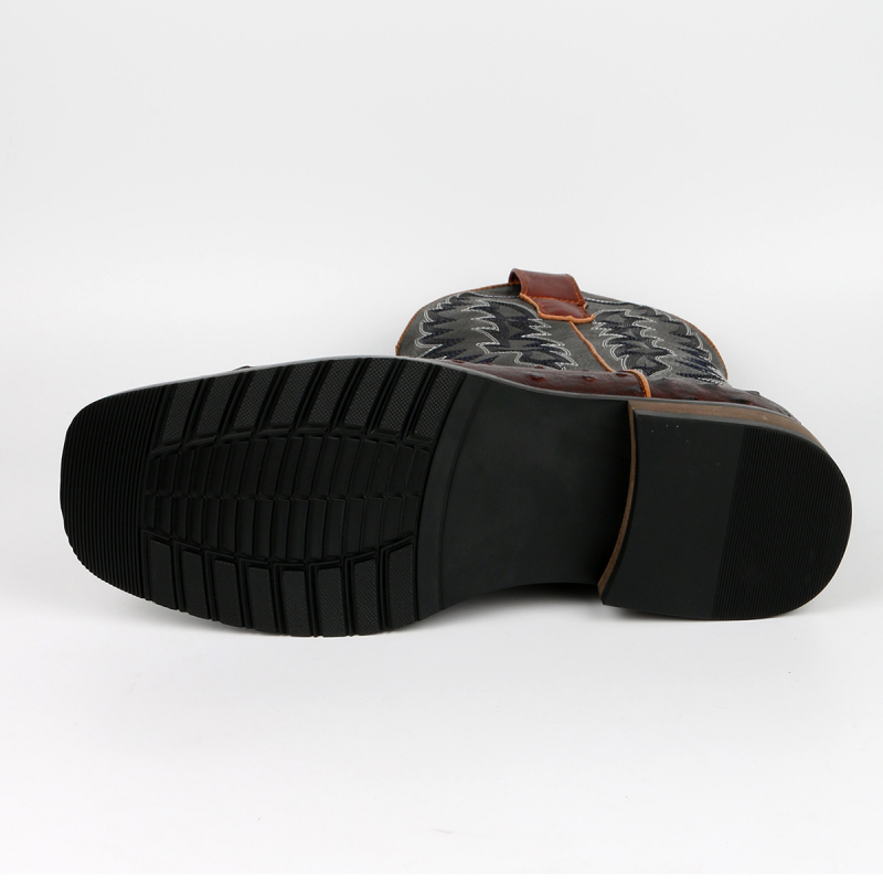 Men's Ostrich-Embossed Cowboy Boots