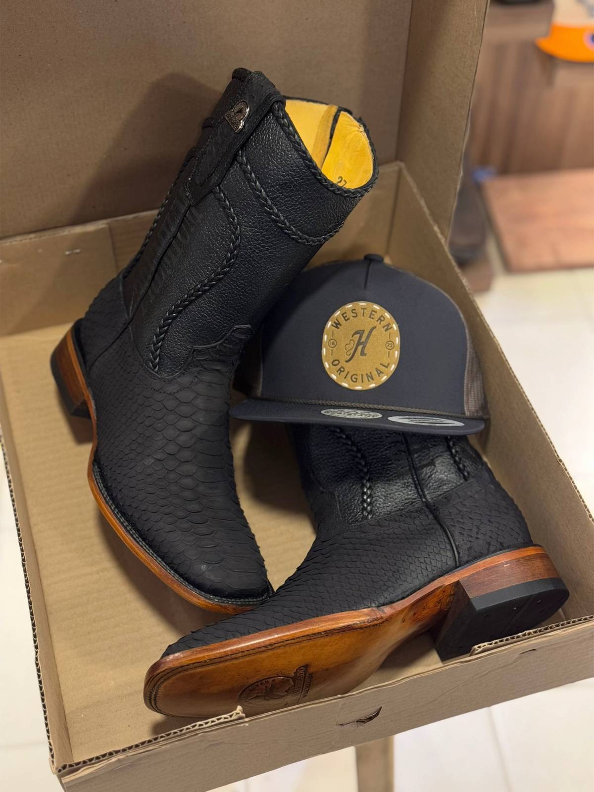 Black Stallion Cowboy Boots