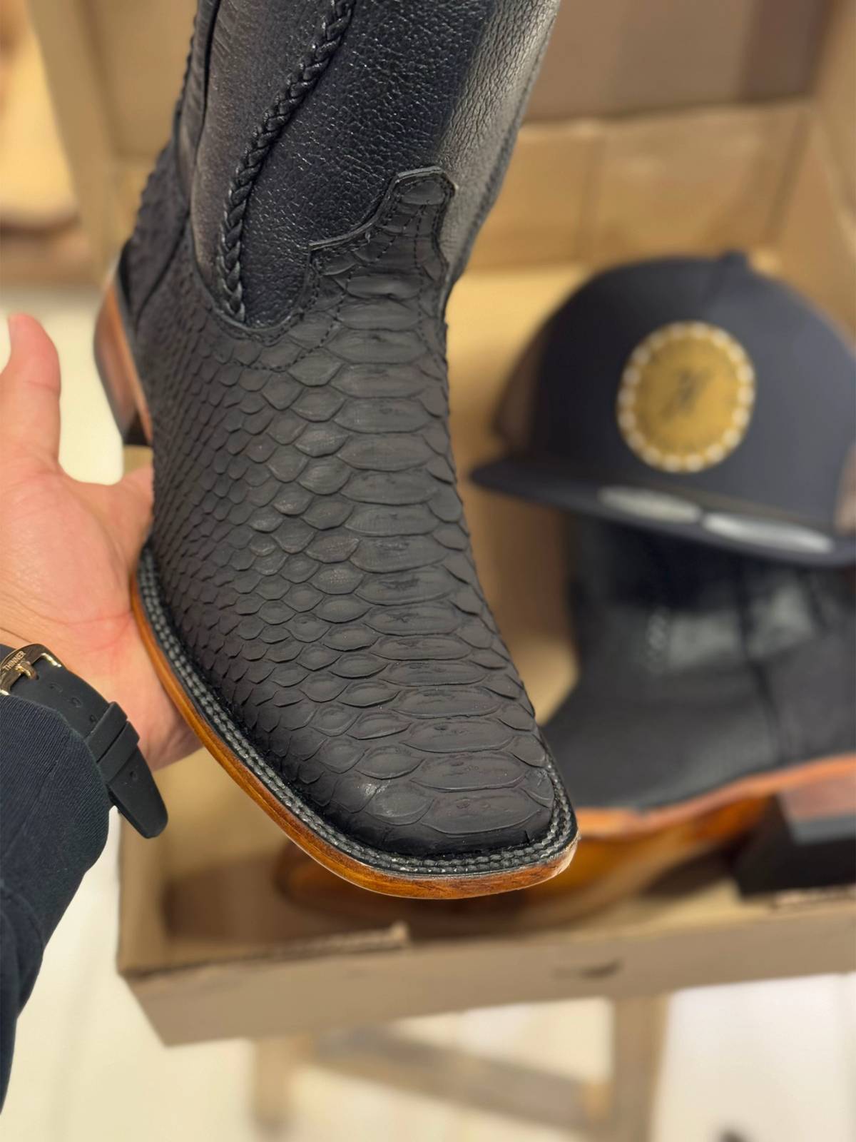 Black Stallion Cowboy Boots