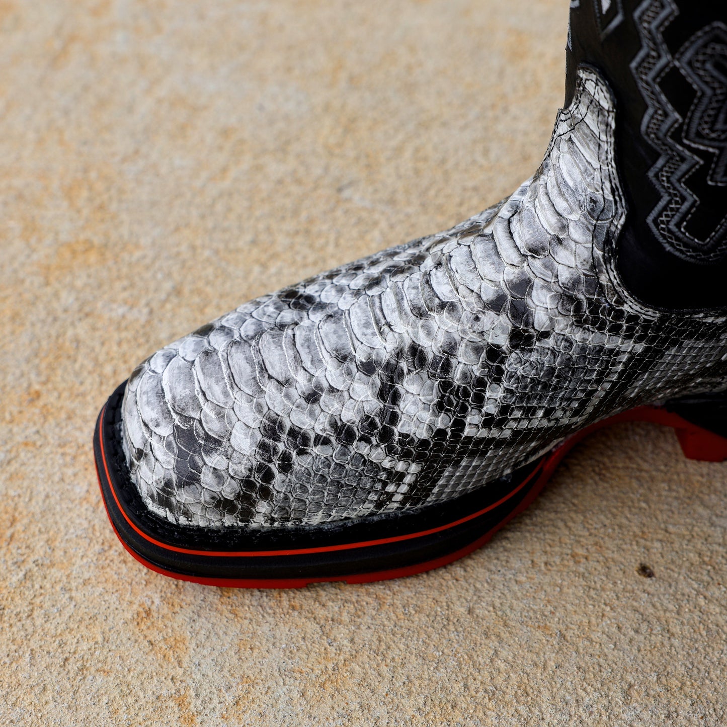 Natural Python Leather Boots - 3D Lightweight Sole Composite Toe