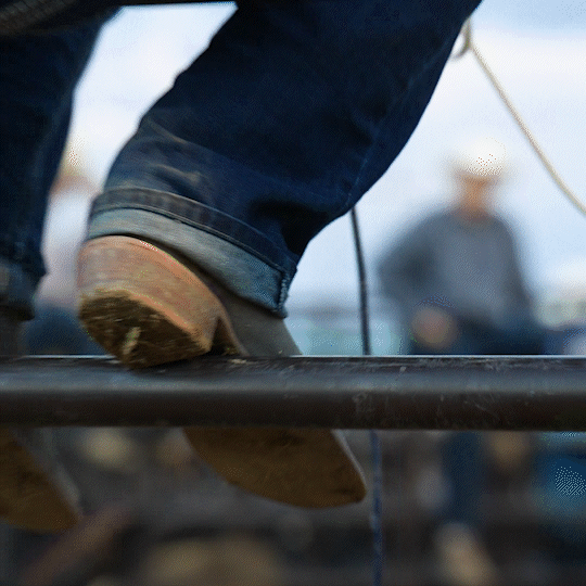 Black/Grass Western Leather Boots