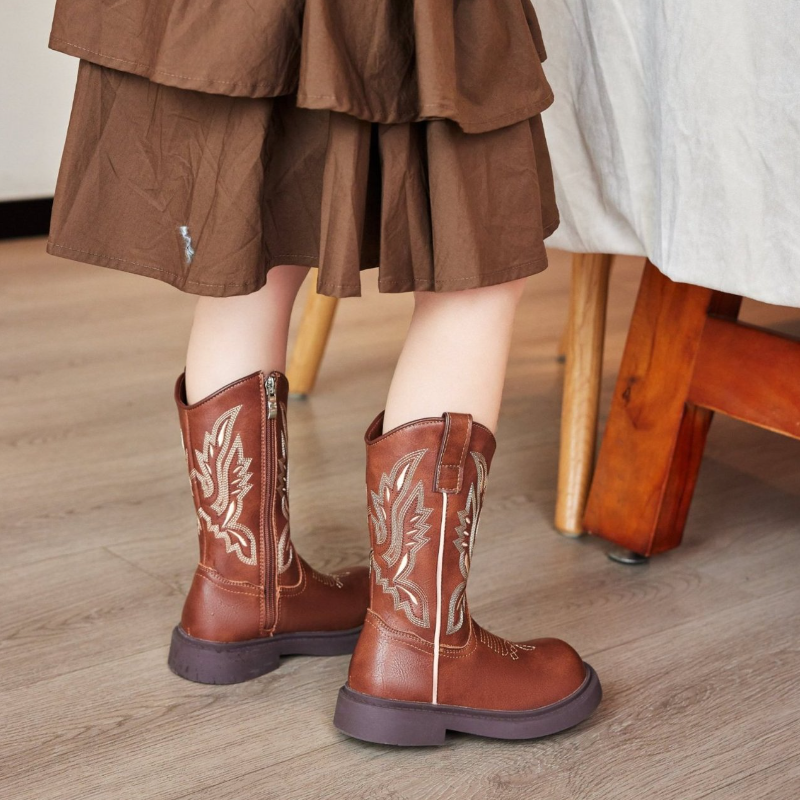 Children's Vintage Embroidered Cowboy Boots