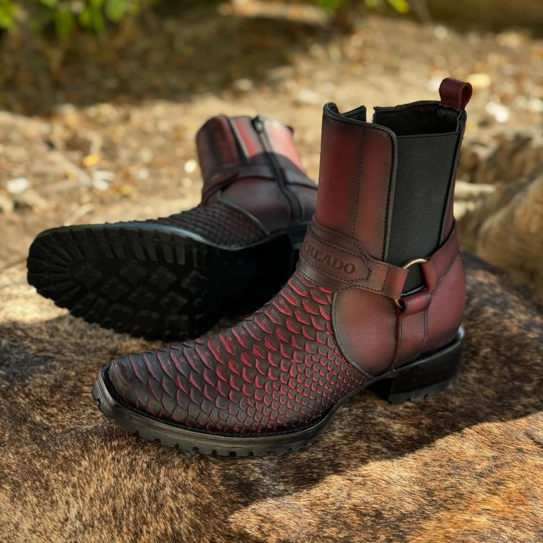 Alien Python Buckle Boots