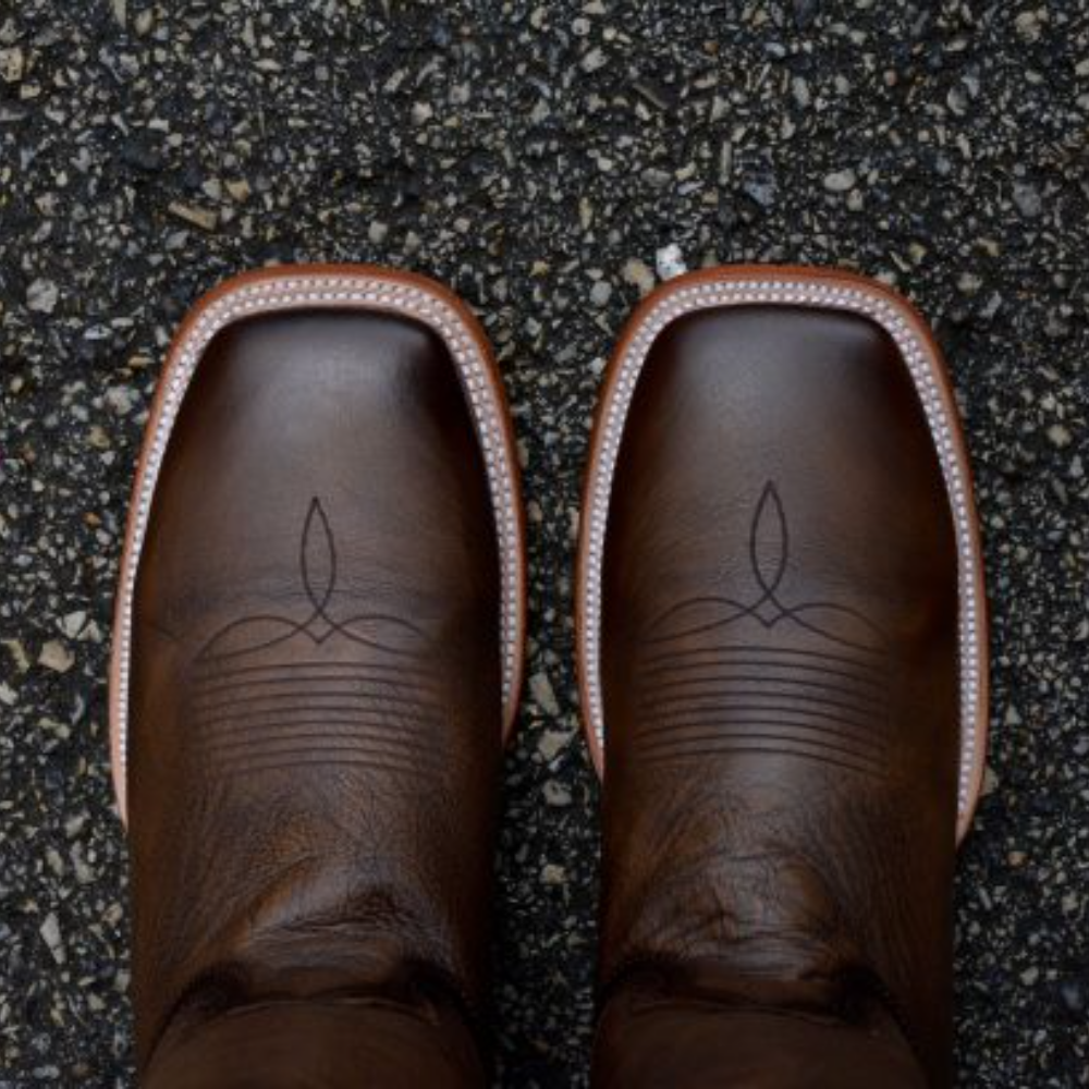Bomber Lazer Walnut Square Western Boots