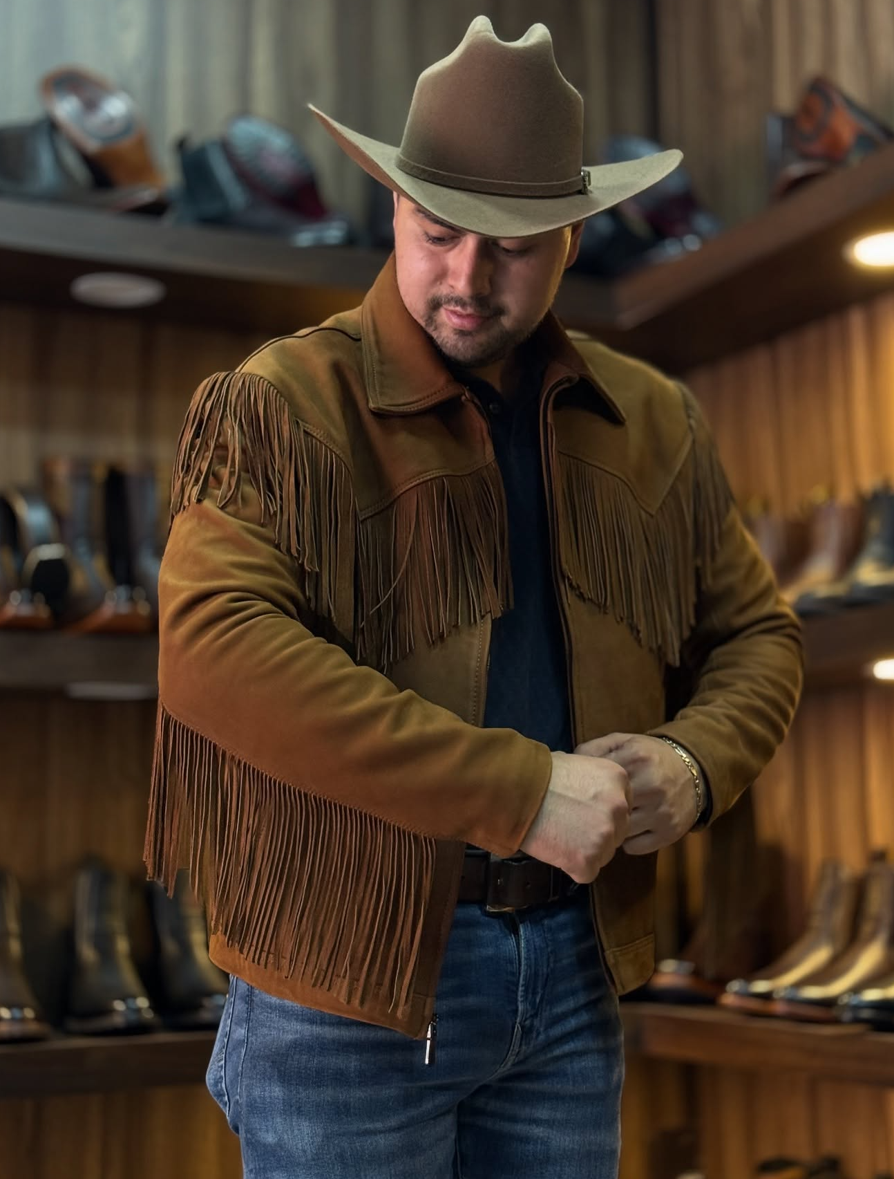 Western Fringe Suede Jacket