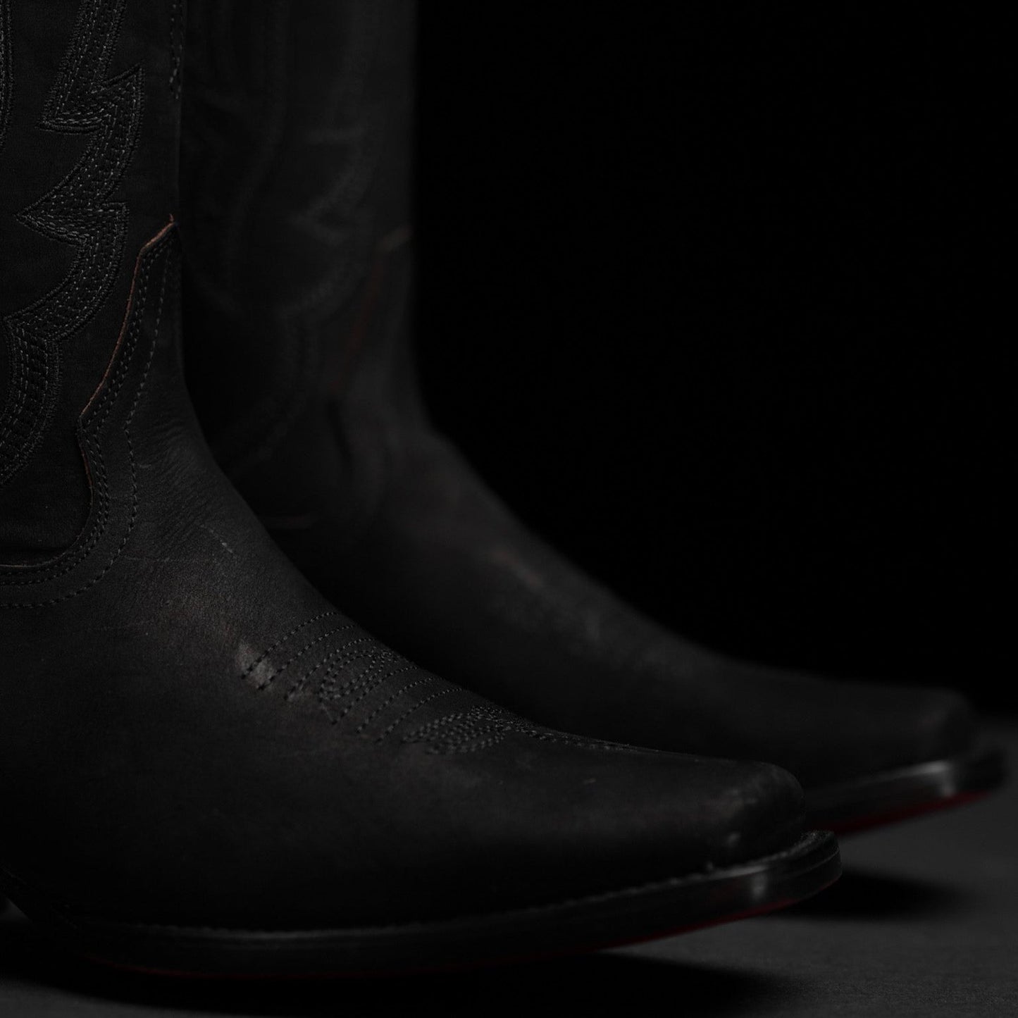 Matte Black Cowhide – Cutter Toe