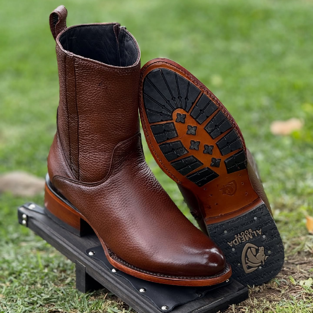 Suede Western Cowboy Boots - Mid-Calf Style