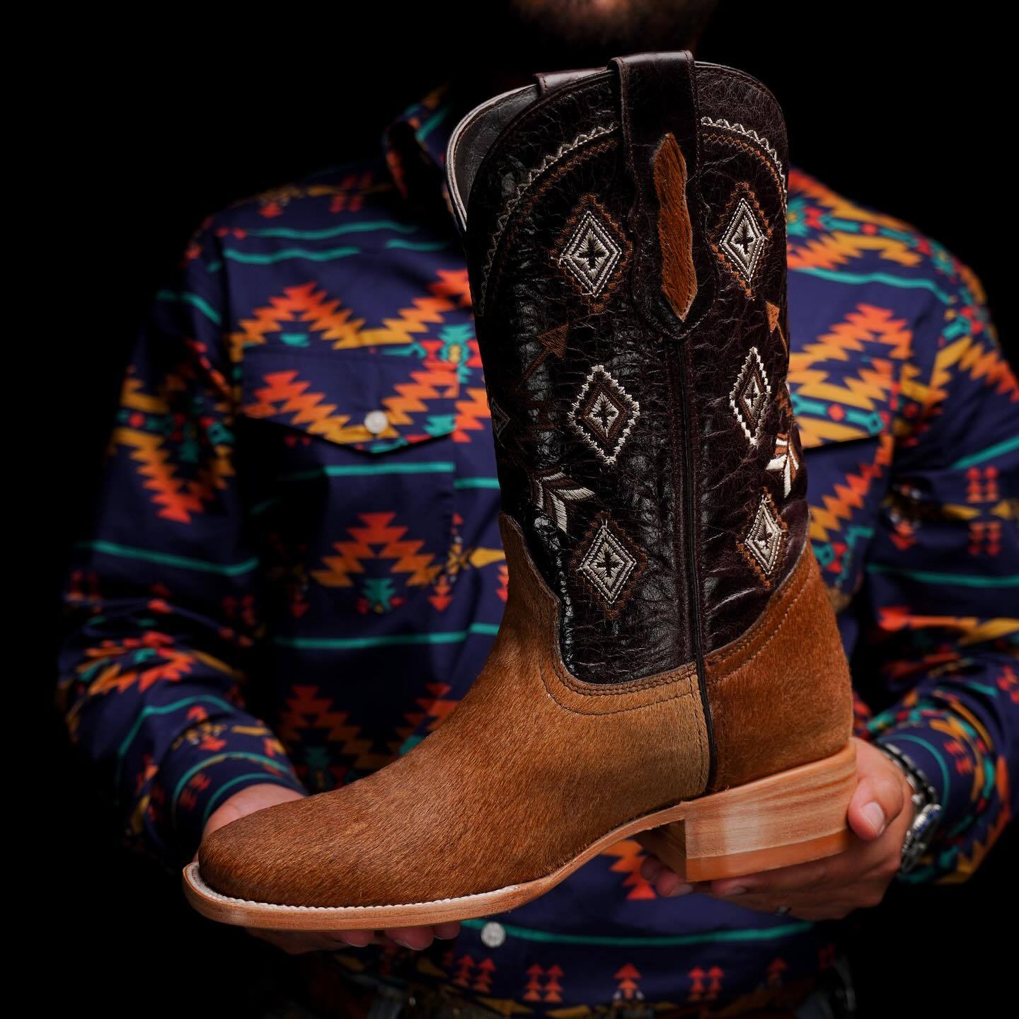 Brown Vintage Cowhide Boots