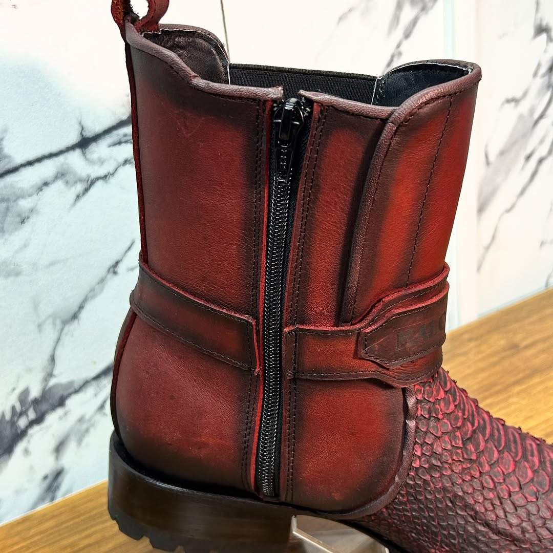 Alien Python Buckle Boots