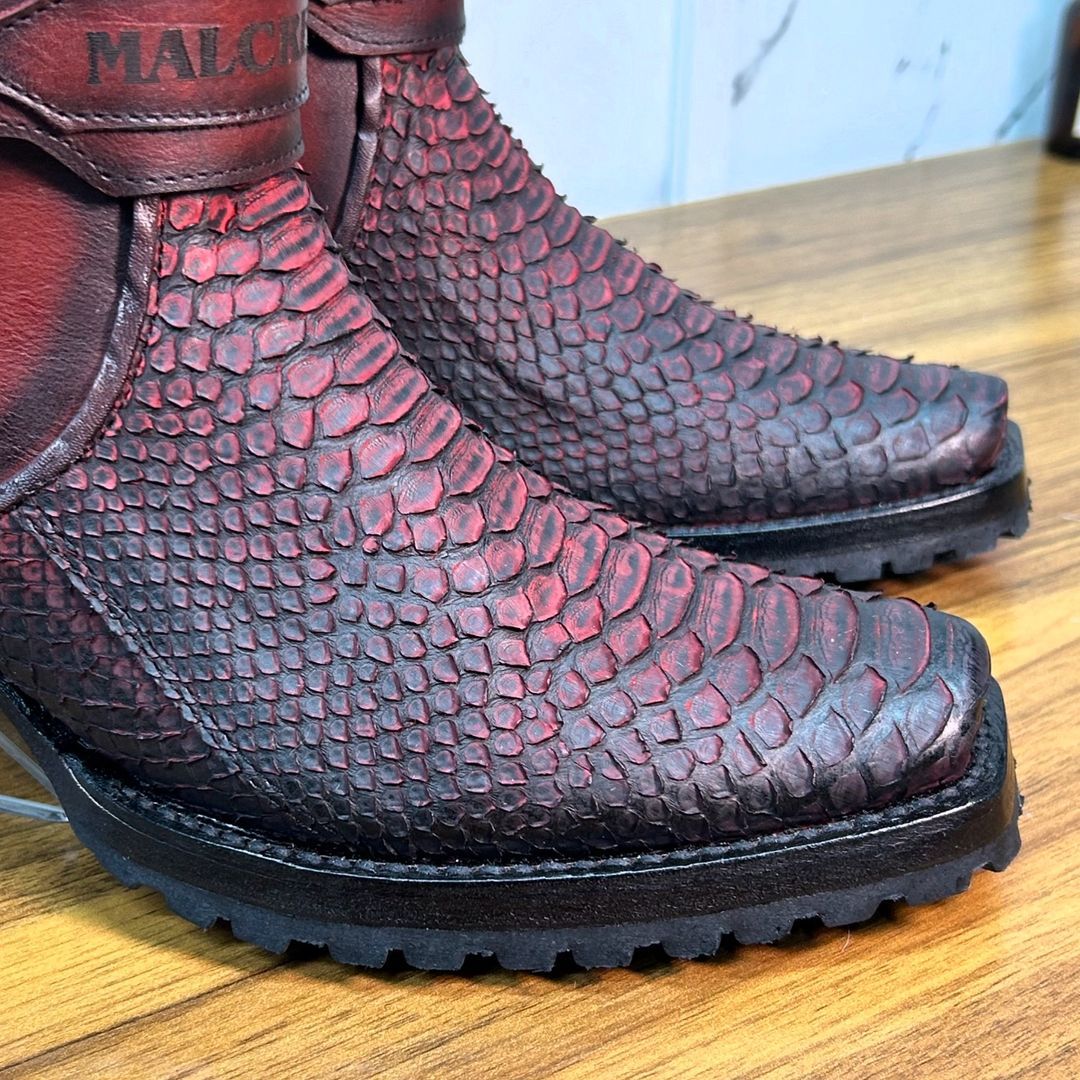 Alien Python Buckle Boots