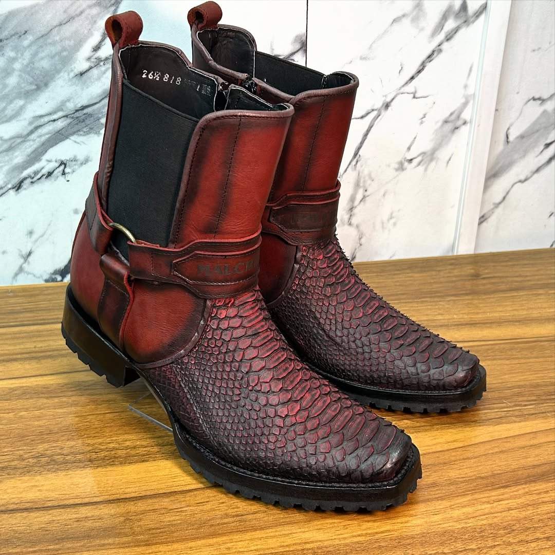Alien Python Buckle Boots