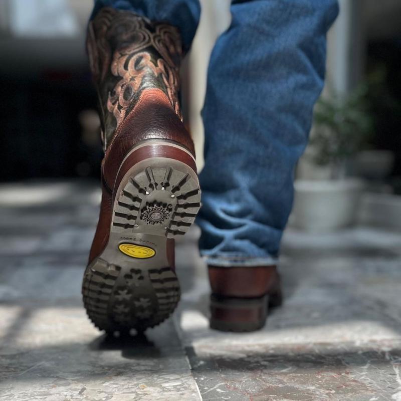 Embroidered Western Leather Boots