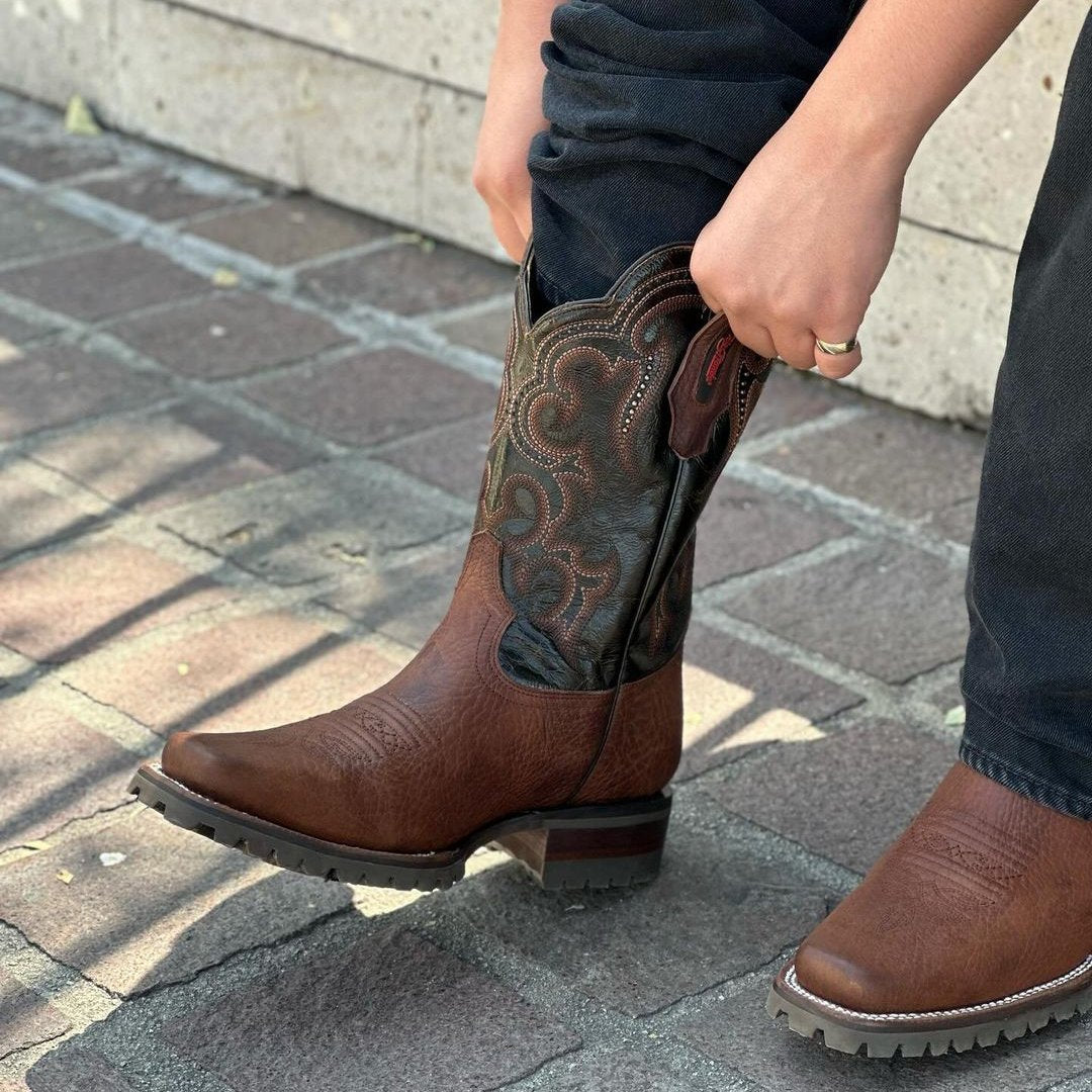 Embroidered Western Leather Boots