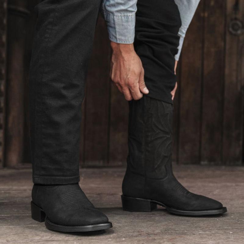 Matte Black Cowhide – Cutter Toe