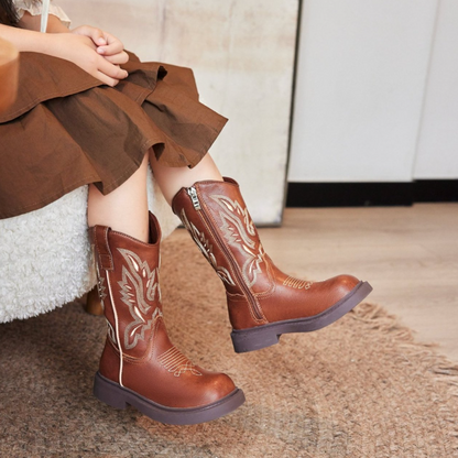 Children's Vintage Embroidered Cowboy Boots