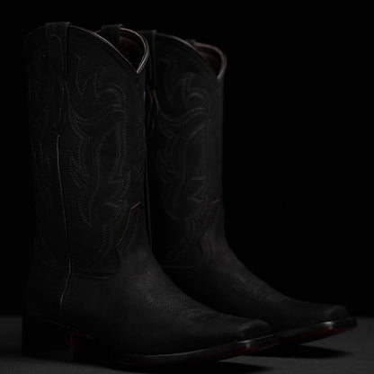 Matte Black Cowhide – Cutter Toe