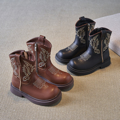 Children's Vintage Embroidered Cowboy Boots