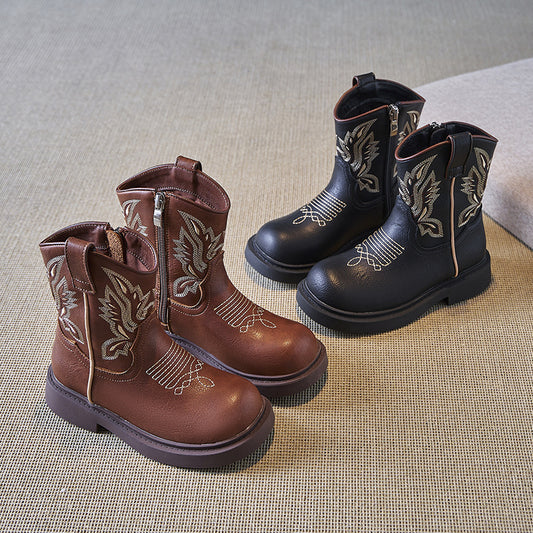 Children's Vintage Embroidered Cowboy Boots