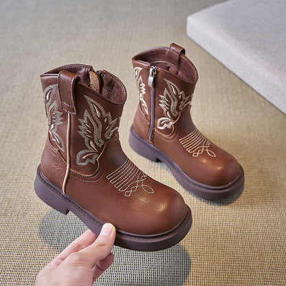 Children's Vintage Embroidered Cowboy Boots