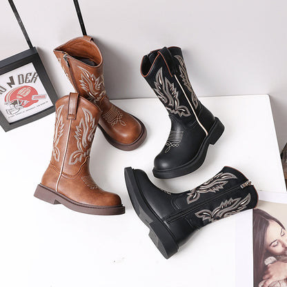 Children's Vintage Embroidered Cowboy Boots