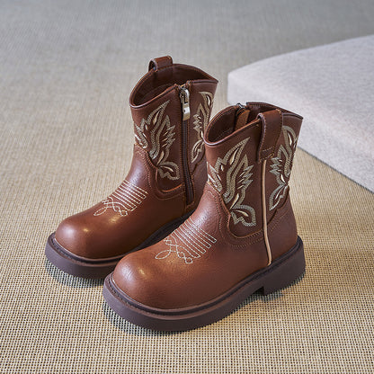 Children's Vintage Embroidered Cowboy Boots