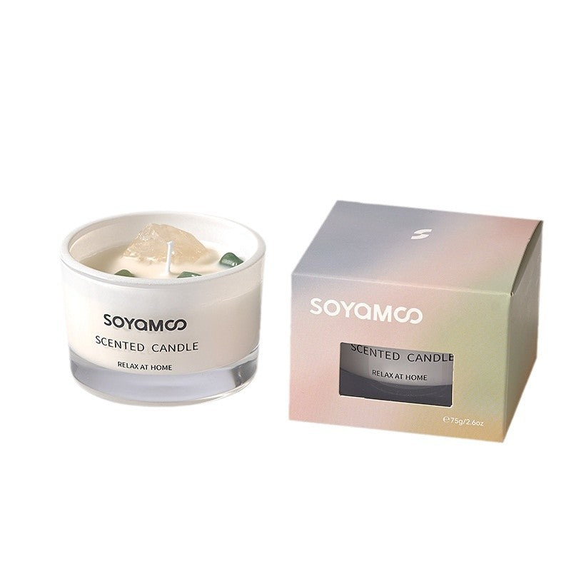 Bougie parfumée en cire de soja Crystal pour la maison