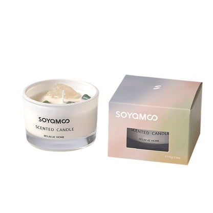 Bougie parfumée en cire de soja Crystal pour la maison