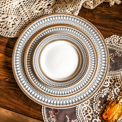 Assiette à dîner en céramique de luxe européenne