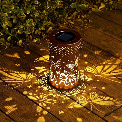Colorful Solar Garden Lantern with Sunflower Lights