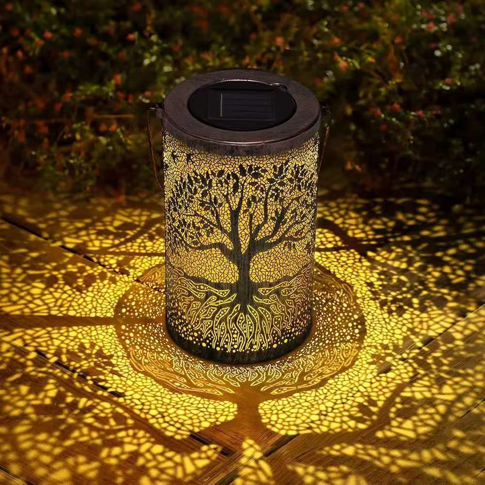 Colorful Solar Garden Lantern with Sunflower Lights