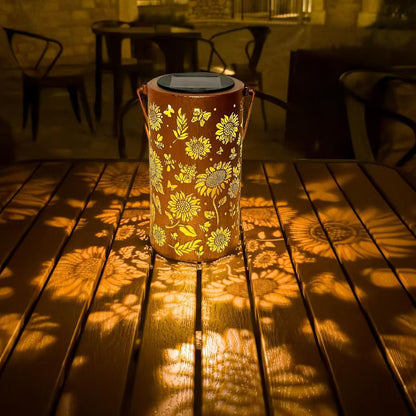Colorful Solar Garden Lantern with Sunflower Lights