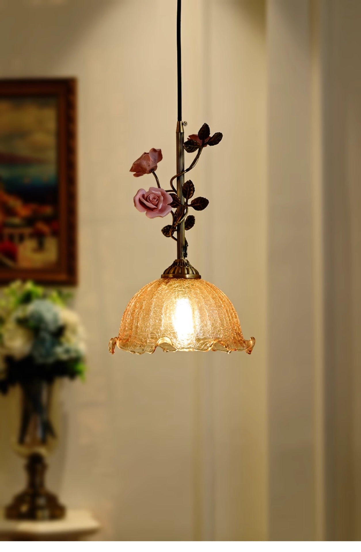 All Copper Retro Flower Chandelier