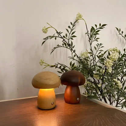Lumishroom™ Wooden Table Lamp
