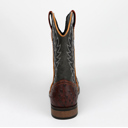 Men's Ostrich-Embossed Cowboy Boots
