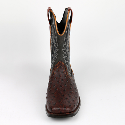 Men's Ostrich-Embossed Cowboy Boots