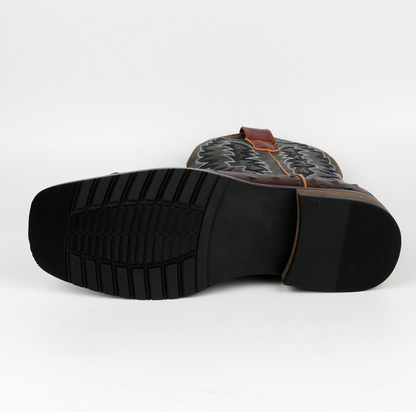 Men's Ostrich-Embossed Cowboy Boots