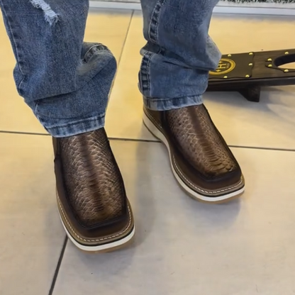 Desert Python Square-Toe Boots