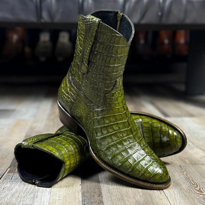Full Alligator Oval Boots