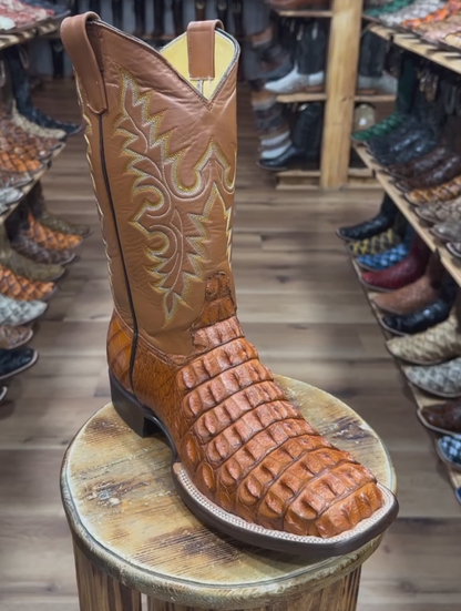 Nile Croc Wide Tail - Cognac