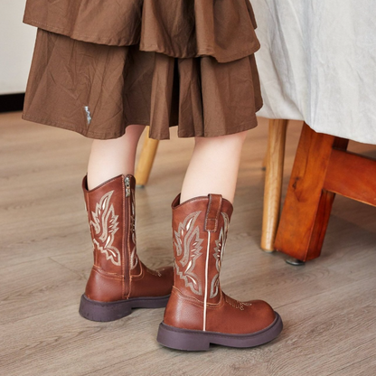 Children's Vintage Embroidered Cowboy Boots