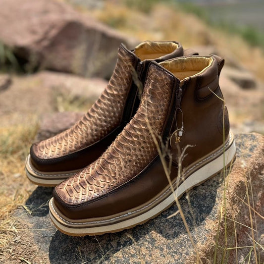 Desert Python Square-Toe Boots