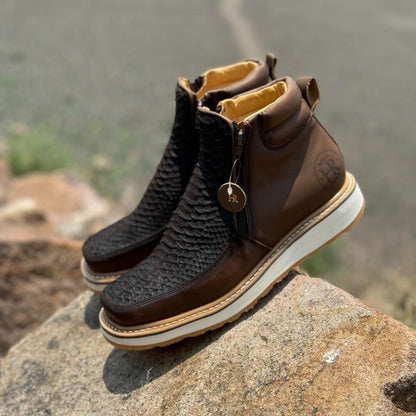 Desert Python Square-Toe Boots