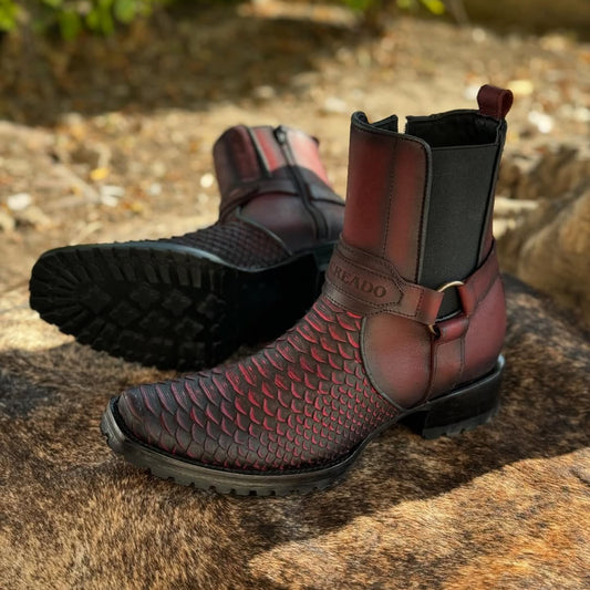 Alien Python Buckle Boots